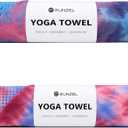 Eunzel 2 Pack Yoga Towel,Hot Yoga Mat Towel with Grip Dots Sweat Absorbent Non-Slip for Hot Yoga, Pilates and Workout 24" x72Daybreak & Midnight
