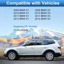 TOP-VIGOR 1-Pack Passenger Side Heated Mirror Glass Compatible with 2011 2012 2013 2014 BMW X3, Right Side View Convex Mirror with Backing Plate 51162991660