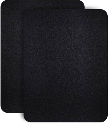 4pcs Vinyl Patches, Non Adhesive, Black