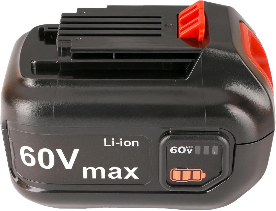 2500mAh Portable Battery Max Voltage 60V BD60V Li-ion Battery 60V Replacement for Black and Deck 60V Battery LBX1560 LBX2560 Compatible with Cordless Tool LHT360CFF LST560 LSW60 LSW60C
