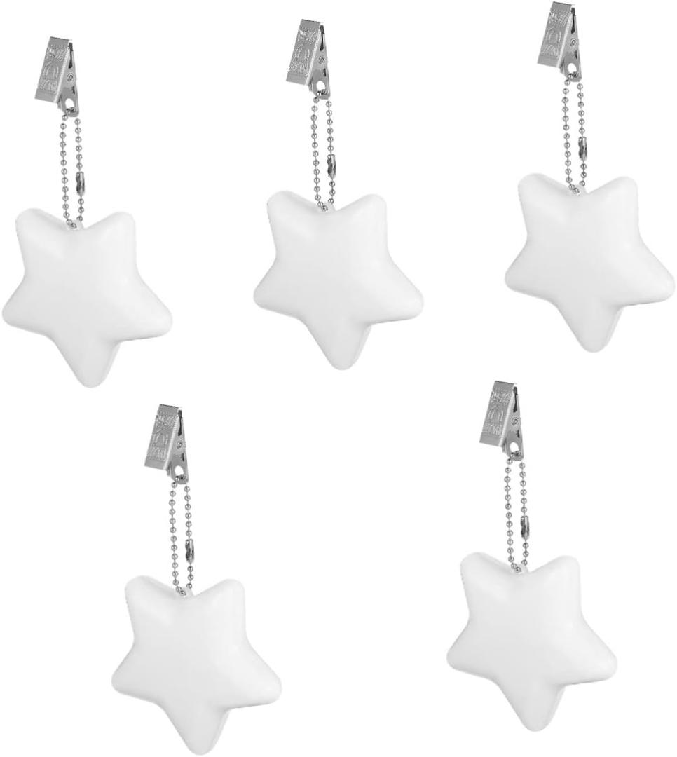 Uonlytech 5pcs Star Purses Light Handbag Light Automatic Touch Key Chain Lamp Backpack Night Portable Purse Lamp for Women Girls