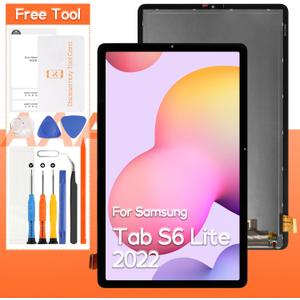 Screen Replacement for Samsung Galaxy Tab S6 Lite 2022 LCD Display SM-P613 SM-P619 Touch Screen Digitizer Full Assembly,with Tools (Black)