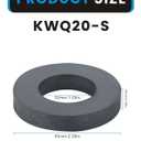 Ferrite Magnet Ring OD2.4 x ID1.3" x 0.4", Grade C8 Ceramic Magnets for Industry Science Experiment,Crafts and Hobbies-4pcs