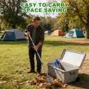 Garden Rake for Leaves, Heavy-Duty Small Metal Rake for Lawn, Yard, Garden Beds, Debris & Shrubs, 6 ft Adjustable Handle for Kids and Adults