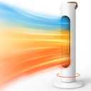 2-1 Electric Space Heaters For Indoor Use, 25" Tower Heater And Fan Combo, 70Oscillating, 3S Instant Heating,1500W, 3 Heating & Fan Modes, Electric Portable Heater For BedroomOfficeHome, White