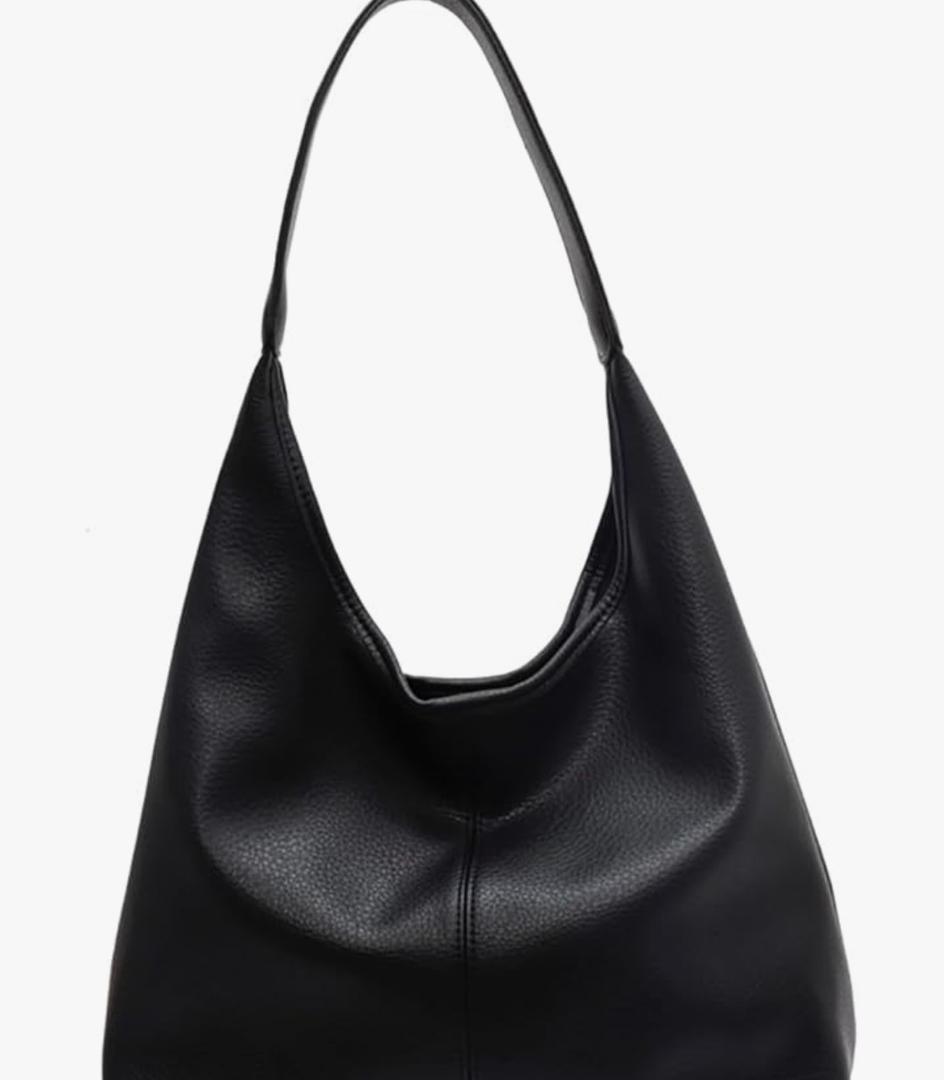 Hobo Bags for Women Slouchy Tote Bag Soft Casual PU Leather Shoulder Purses 2pcs Work Everyday Handbags