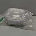 GUSTO [1 lb - 100 Count Disposable Aluminum Foil Pans with Clear Dome Lids, 5x4 Takeout Pans Great for Baking, Cooking, Storage, and Freezing 