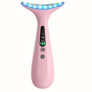 Facial and Neck Massager for Face, Neck - Skin Lifting & Firming - Wrinkle & Dark Circle Reducer - at Home Skin Care Face Sculpting Tool and Neck Massager - Sugar Pink (Single Head)