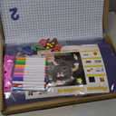 Magnetic Chalkboard Wall Decal Set of 6 Peel and Stick Magnet Sheets with Chalk Tangram Puzzle and Multiple Accessories Dusty Blue Magnetic Chalk Boardfor Home Playroom and Classroom (9.8x15.7Inch 6PC)