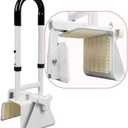 HEPO Adjustable Bathtub Grab Bars for Seniors, Bath Safety Grab Bar with Anti-Slip Cover for Elderly, Height and Width Adjustable