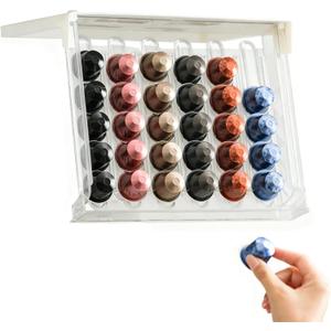 K Cup Holder Coffee Pod Holder Drawer-style Storage White 30 Pods Capacity
