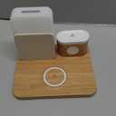 Alarm Clock Charging Station for Bedrooms, 7 in 1 Wireless Charging Station, Magnetic Charger with Night Light Bedside Clock for iPhone 17 16 15 14 13 12 Pro Max, Apple Watch, AirPods (Wood)