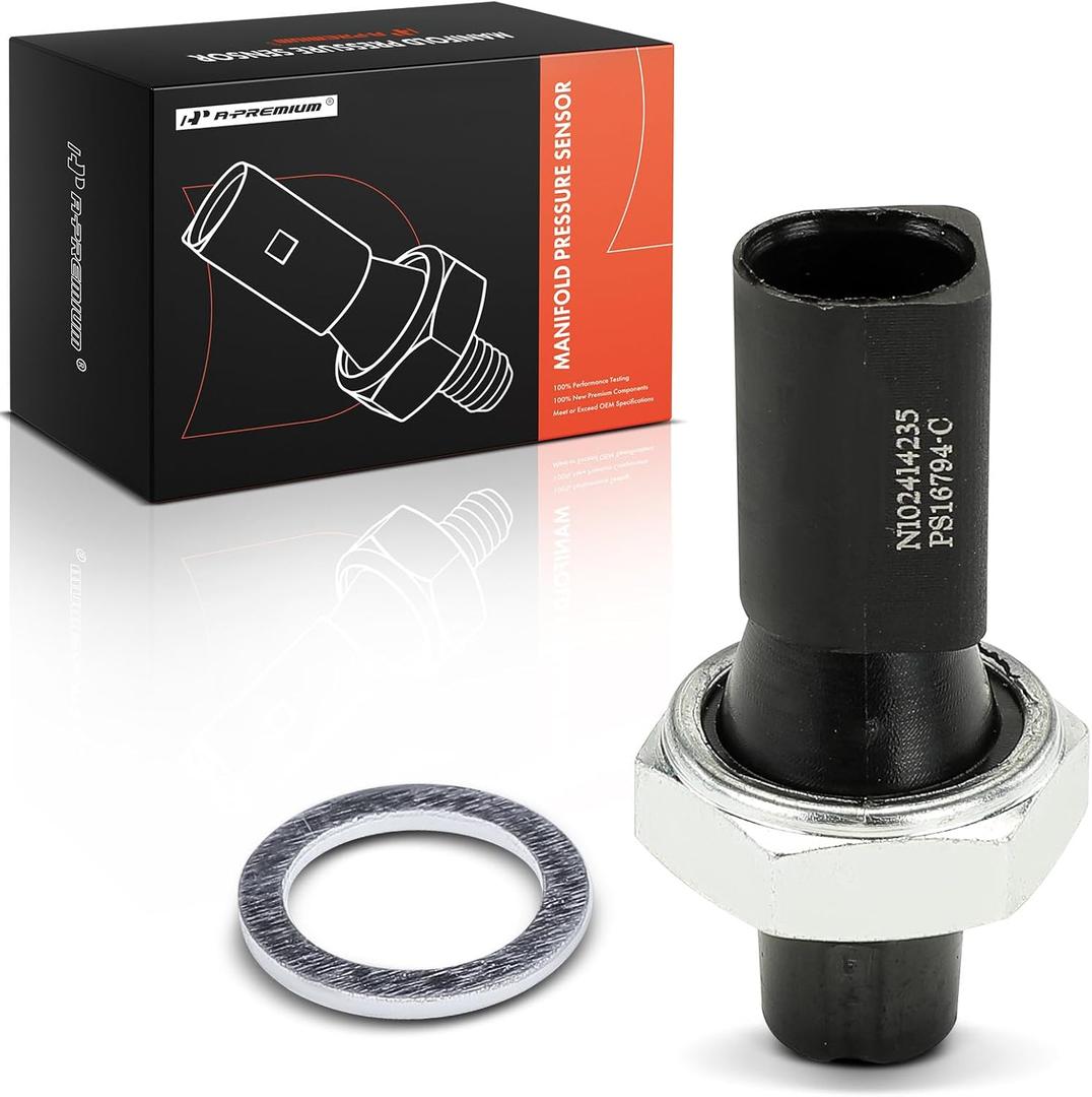 A-Premium Oil Pressure Sensor Compatible with Volkswagen VW Jetta, Passat, Golf, Tiguan, Beetle, CC, Touareg, Eos, EuroVan & Audi A3, A4, A6, A8, Q3, RS4, RS6, S4, S6, S8, TT Quattro & Bentley