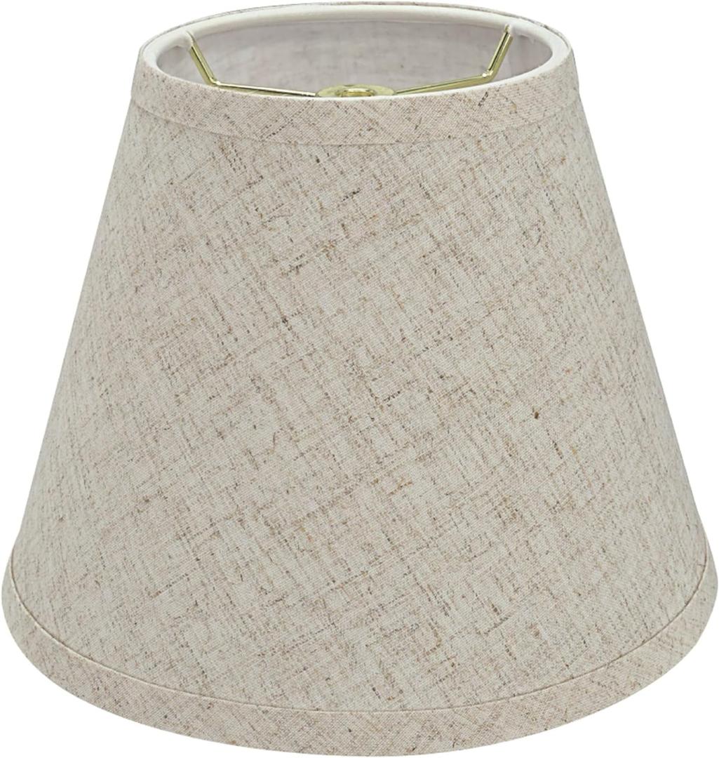 Aspen Creative 32426 Transitional Hardback Empire Shape Spider Construction Lamp Shade in Beige, 9" wide (5" x 9" x 7")
