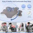 Sleep Apnea Pillow for Side Sleepers, Cervical Neck Pillow for Neck Pain Relief, Ergonomic Contour Memory Foam Pillow with Cooling Washable Cover for Back, Side & Stomach Sleepers
