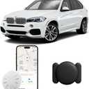 GPS Tracker for Vehicles, MINI Car Tracker Device Hidden for Vehicle, No Monthly Fee, Real-Time Tracker Device for Vehicles Work with Find My (iOS Only), Car Tracker with Magnetic Waterproof Case