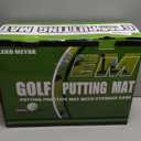 Putting Green Portable Indoor Putting matIncludes Putting Practice Ball, Wrinkle-Free Mat, and Solid Wood Construction,Office, Living Room, Golf Gift