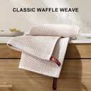 joybest Cotton Kitchen Dish Cloths, 8-Pack Waffle Weave Ultra Soft Absorbent Dish Towels Washcloths Quick Drying Dish Rags, 12x12 Inches, Beige