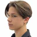 Mens Short Brown Wig Straight Boy Wig Middle Part Synthetic Cosplay Costume Halloween Wig for Fancy Dress