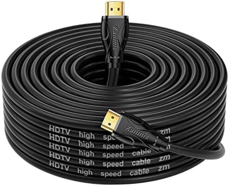 kanmis 4K HDMI Cable 40ft, High Speed Hdmi 2.0 Cables &4K@60Hz 2K 1080P, Ultra High Speed Gold Plated Connectors hdmi Cord, Compatible with PlayStation Arc PS3 PS4 PC HDTV