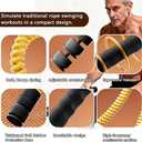 DUROTAN Ropeless Battle Rope,Adjustable Weight Battle Rope for Home Gym,HIIT and Low-Impact Aerobic Training for Men & Women
