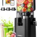 ECOSELF 3-in-1 Cold Press Juicer with 3 Filters (For Juice/Sorbet/Nut Milk), With 6.0" Extra-Large Mouth Feed Chute for Vegetables & Fruits, Juicer Machines Large Capacity & Easy to Clean, With Brush