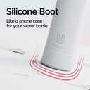 Insulated Magnetic Water Bottle - Reusable Stainless Steel Bottle with MagSafe Compatible Phone Holder - Keeps Cold for 24 Hours - Perfect for Gym, Sports, and Travel - White 24oz