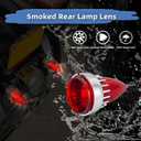 Motorcycle Bullet Turn Signals' Lens Covers 2 Pack, Red Rear Tail Light Lense Universal fit Harley Softail Street Glide Sportster Dyna Fatboy Heritage Deluxe Bikes Accessories