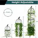 2 Pack Garden Obelisk Trellis for Climbing Plants Outdoor, Plant Trellis Garden Tower Trellis for Potted Plant Climbing, Flowers Vegetable Cucumber Trellis