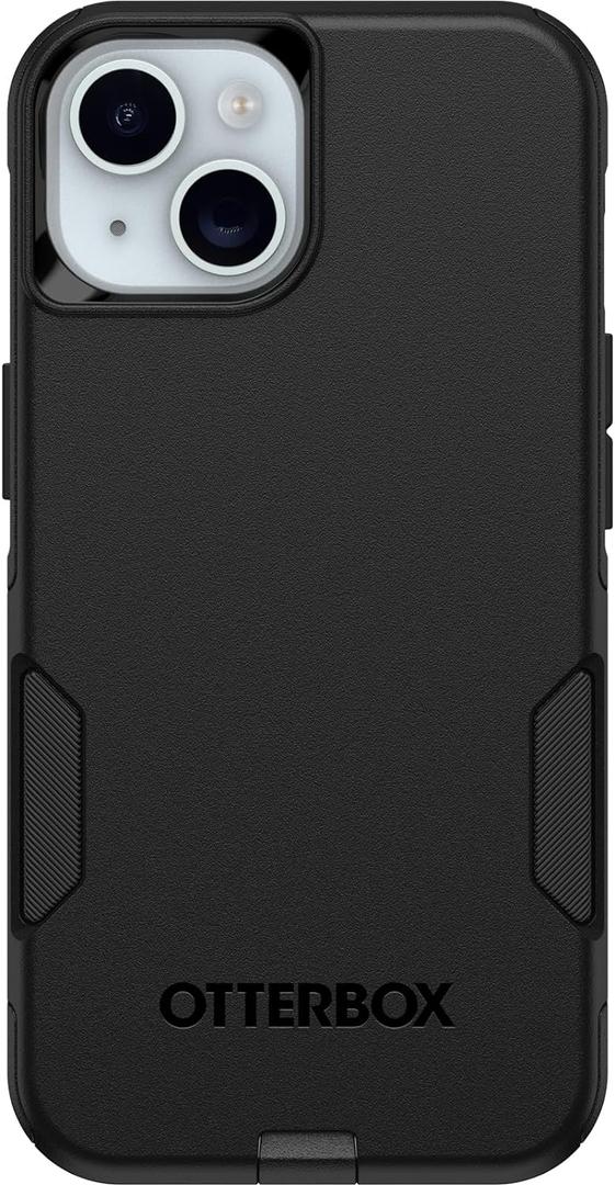 OtterBox iPhone 16e, 15, 14, & 13 Commuter Series Case - Black, Slim & Tough, Pocket-Friendly, with Port Protection