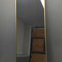 56"x14" Full Length Mirror, Over The Door Mirror,Gold
Tempered Glass Hanging Mirror, Full Body Mirror with Stand Wall Mounted for Bedroom Living Room Cloakroom