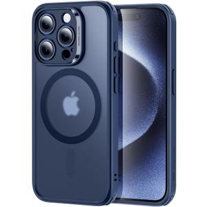 ESR for iPhone 15 Pro Case, Translucent Matte Case, Compatible with MagSafe, Military-Grade Protection, Classic Series, Frosted Blue