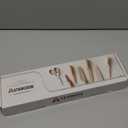 Astercook Knife Set, 13 Pieces Kitchen Knives Set with Healthy Anti-Rust Coating, Dishwasher Safe, Stainless Steel Chef Knife Sets with 6 Blade Guards, Perfect Holiday Gifts for Kitchen (Large, Cream)