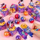 28 Pack Valentines Day Gifts for Kids Classroom Galaxy Slime with Astronaut Valentines Cards Boxes, Valentines Classroom Exchange Gifts School Party Toys for Boys Girls