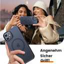 Case for iPhone 11, Military Grade Protection, Compatible with MagSafe, Translucent Matte Drop Shockproof Anti-Fingerprint Phone Case (Black)