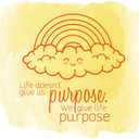 Children We Give Life Purpose Uplifting Quote Wall Decal Decoration Live Doesnt Give Us Purpose Cute Happy Rainbow Lasts Years and Easily Removable - Size: 40 in(W) x 36 in(H)