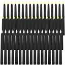 Baquler 50 Pcs 8.5 Inch Black LED Flameless Taper Candles Bulk Battery Operated Taper Candles Flickering Candlesticks for Wedding Church Holiday Table Decoration