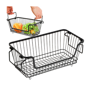 Stackable Freezer Bins, Chest Freezer Baskets, Deep Freezer Organizer, Freezers Storage Bins, Deep Freezers Storage Baskets with Stackable Design, Handles, and Optimal Capacity