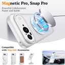 Compatible with Google Pixel 9 Case with 360 Magnetic Ring Stand [Compatible with Mag-Safe ] Shockproof Translucent Phone Case for Google Pixel 9 6.3 inches,Translucent