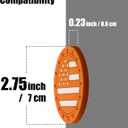 2 x 4 Pack Car Cup Coasters, Universal American Flag Non-Slip Silicone Cup Holder Inserts, Car Interior Accessories, Orange