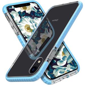 MATEPROX Compatible with iPhone XR Case Clear Thin Slim Anti-Yellow Anti-Slippery Anti-Scratches Cover Shockproof Bumper Case for iPhone XR 6.1'' (Blue)
