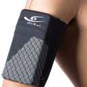HiRui Universal Sports Armband Cell Phone Armband Sleeves Running Armband for Exercise Workout, Compatible with iPhone 16/16Plus/Pro/15/15Plus/14/13 Samsung Galaxy All Phones (Large, Black)