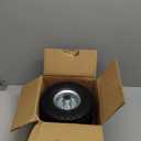 (2 Pack) 10 Inch Solid Polyurethane Tire 4.10/3.50-4 Tire, 10" Flat Free Wheels with 5/8" Bearings, 2.2" Offset Hub for Garden Cart, Hand Truck, Lawn Cart, Mower