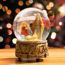 Snow Globes Glitter Water Globe Musical Snow Globe Decoration Plays Music, Nativity Christmas Snow Globes