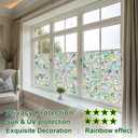 SOMWISE Rainbow Window Privacy Film,Heat Control,UV Blocking,Anti-Glare,Day & Night Privacy Protection & Decoration for Home, Bathroom,Glass Door,Static Cling,Renter-Friendly with Installation Tools