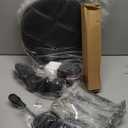 KKTONER Rolling Stool Chair PU Leather Height Adjustable Round Stool with Wheels Chair for Salon Spa Drafting Small (Black)