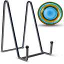 3 Packs 6 Inch Plate Stands for Display,Table Top Picture Stands,Small Black Metal Frame Holder for Plates, Photos, Books,Decor