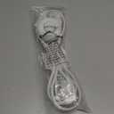 FIRMERST Foot Switch 2 Prong Extension Cord 6 Feet for Floor lamp, Holiday Lights, White
