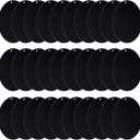 PATIKIL Acrylic Circle Blanks 3.5 Inch, 30 Pack Round Clear Disc Ornaments with Hole for DIY Keychain Project Crafting, Black