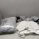 Madison Park Palmer Comforter Set - Faux Suede Design, Striped Accent, All Season Down Alternative Bedding, Matching Shams, Decorative Pillow, Bed Skirt, Queen (90 in x 90 in), Black 7 Piece